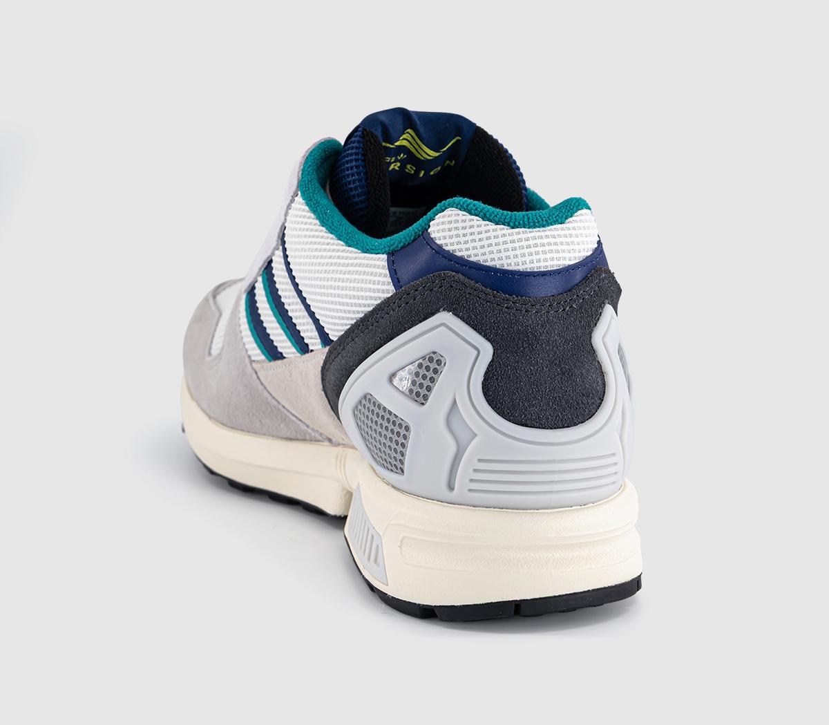 adidas ZX8000 Trainers Metallic Dark Blue Power Green - Men's Trainers