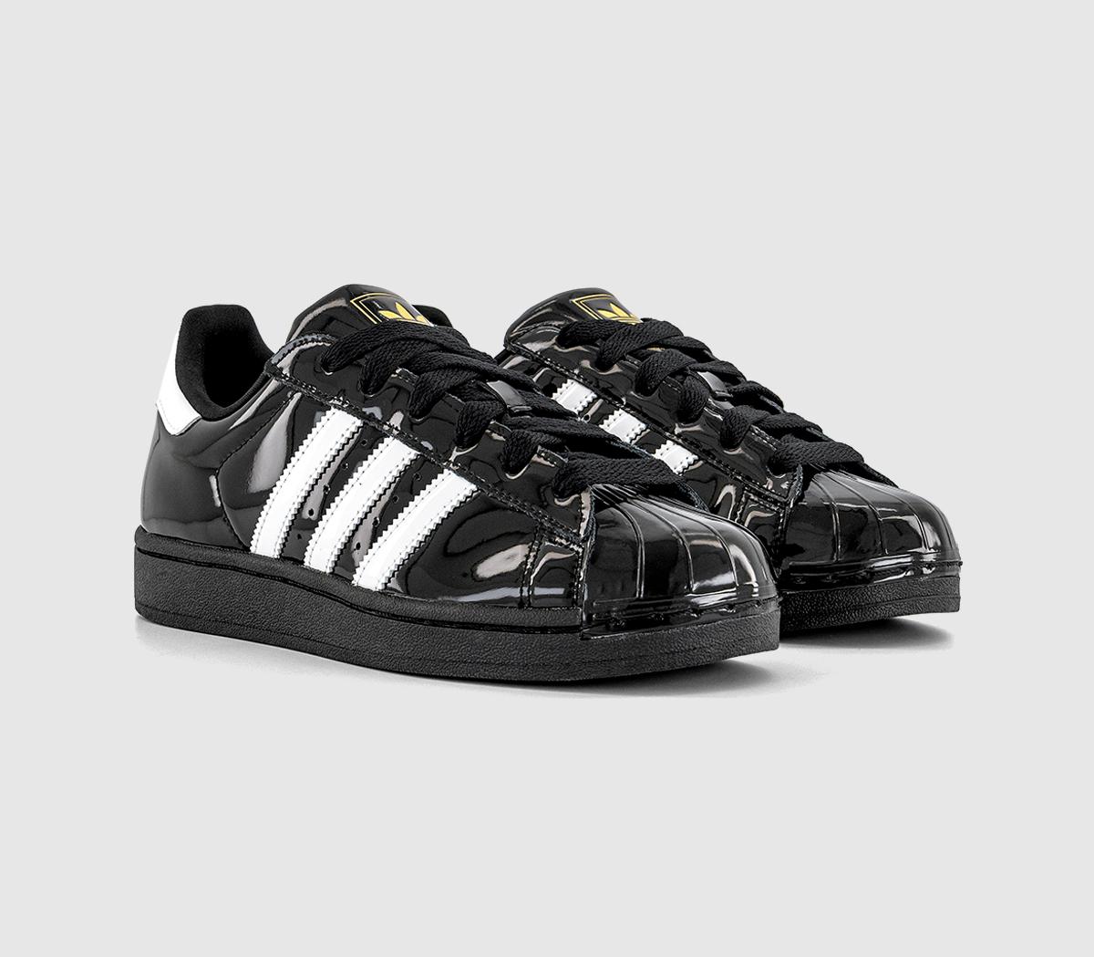 adidasSuperstar II TrainersBlack White Patent