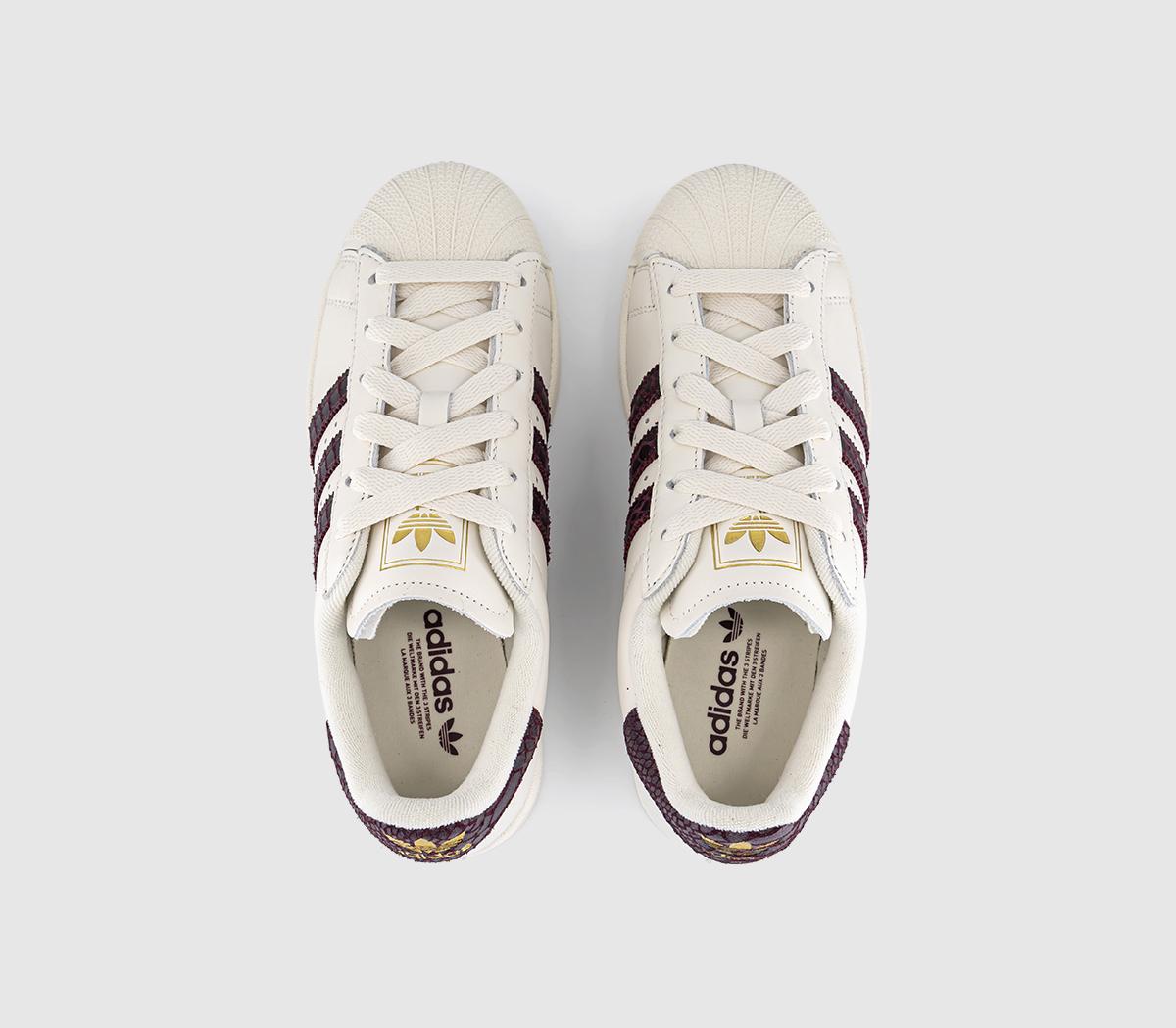 adidasSuperstar II TrainersOffwhite Maroon Gold Metallic