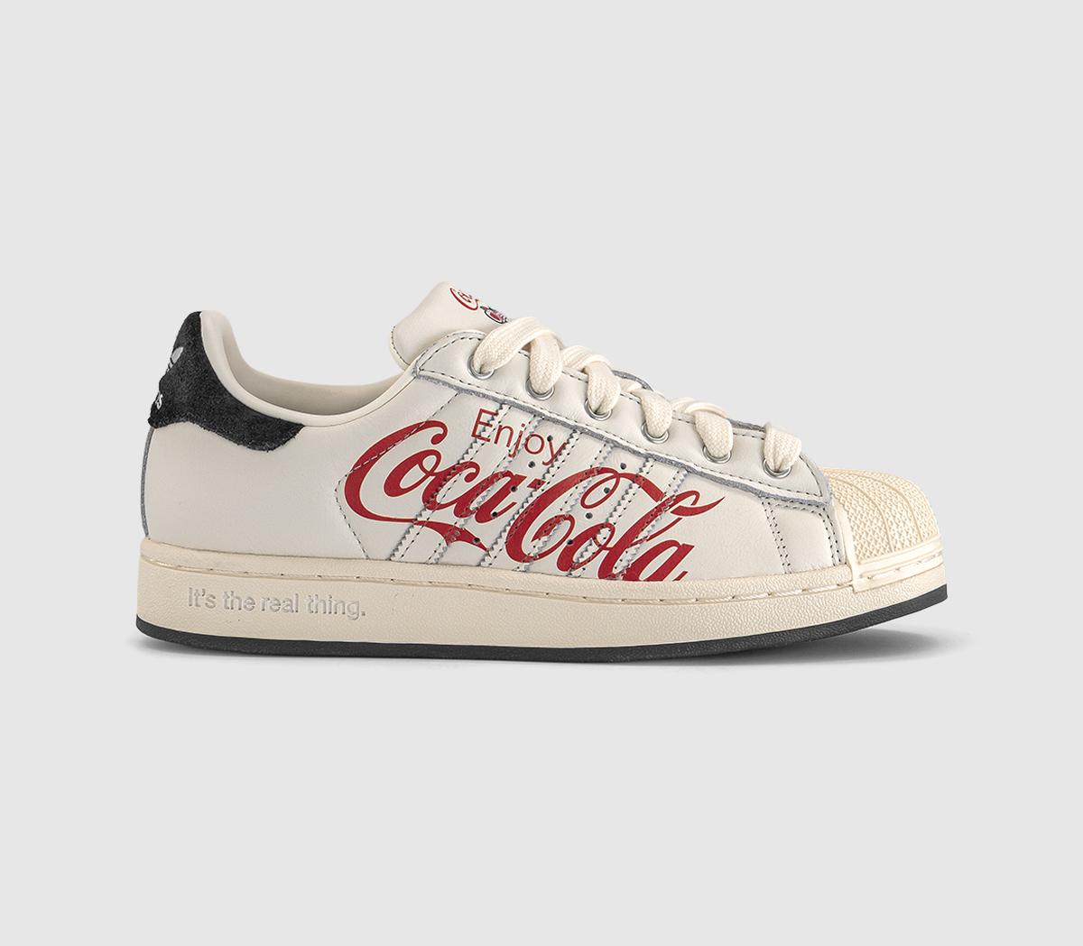 Adidas Superstar Ii Trainers Coca Cola Black Cream  White in  Size 6.5, Offspring