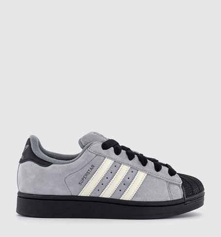 adidas Superstar II Trainers Grey Cream White Black