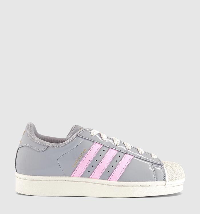 adidas Superstar II Trainers Grey Clear Pink Offwhite
