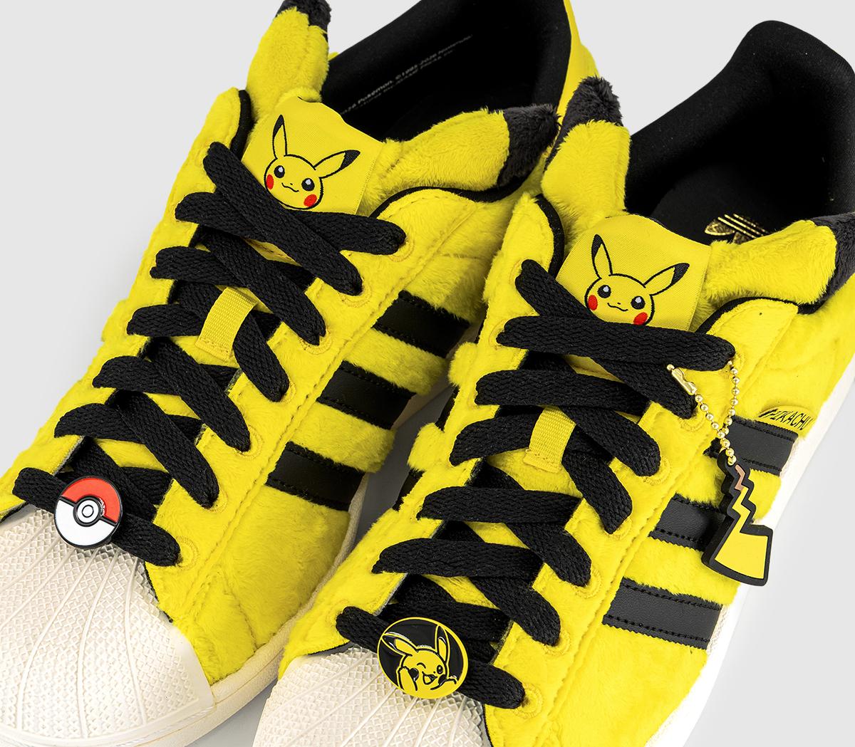 adidasSuperstar II TrainersPokemon Yellow Yellow Black