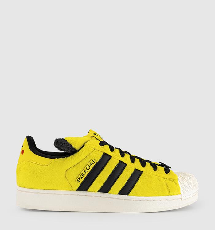 adidas Superstar II Trainers Pokemon Yellow Yellow Black