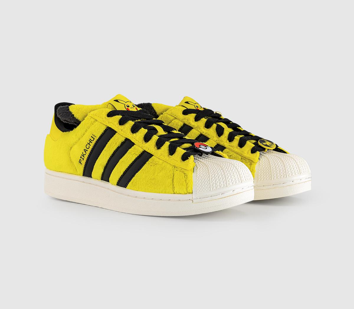 adidasSuperstar II TrainersPokemon Yellow Yellow Black