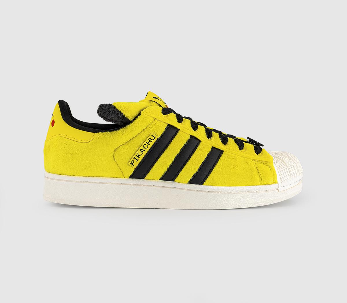 adidasSuperstar II TrainersPokemon Yellow Yellow Black
