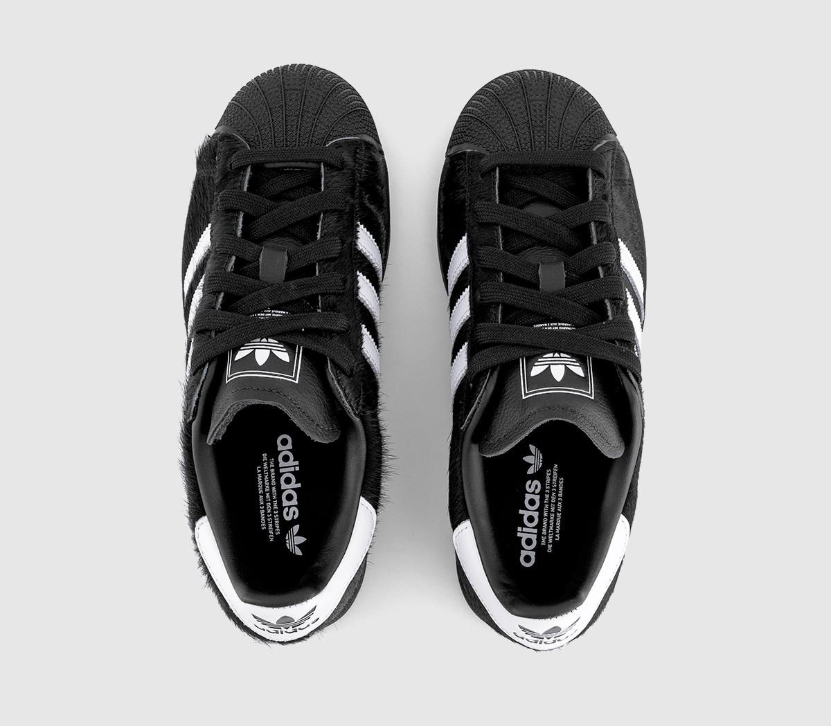 adidasSuperstar II TrainersCore Black White Black Pony