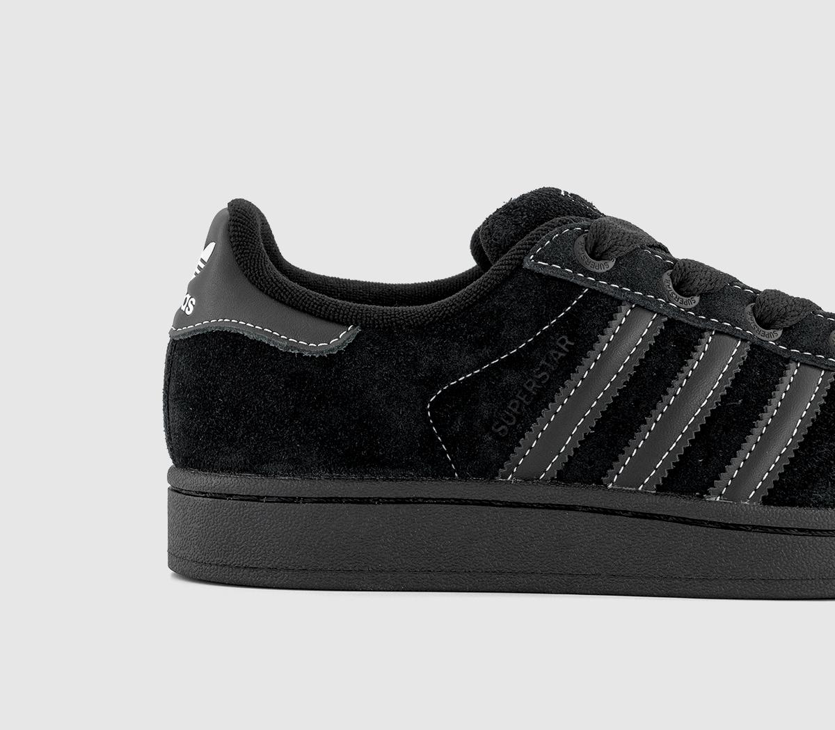 adidasSuperstar II TrainersCore Black White Stitching
