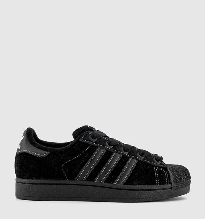 adidas Superstar II Trainers Core Black White Stitching
