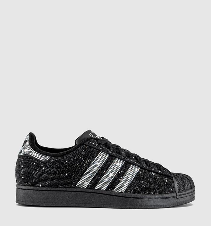 adidas Superstar II Trainers Crystal Black Silver Off White