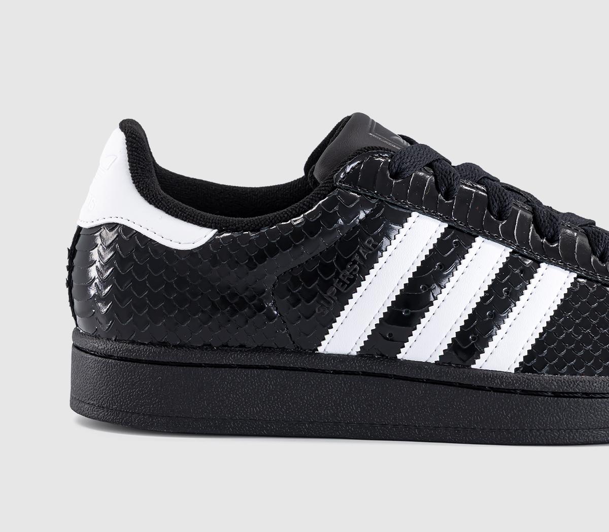 adidasSuperstar II TrainersSnake Black White Black