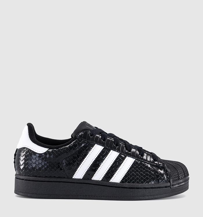 adidas Superstar II Trainers Snake Black White Black