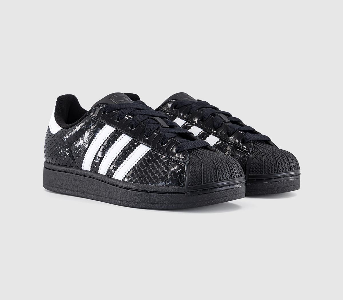adidasSuperstar II TrainersSnake Black White Black