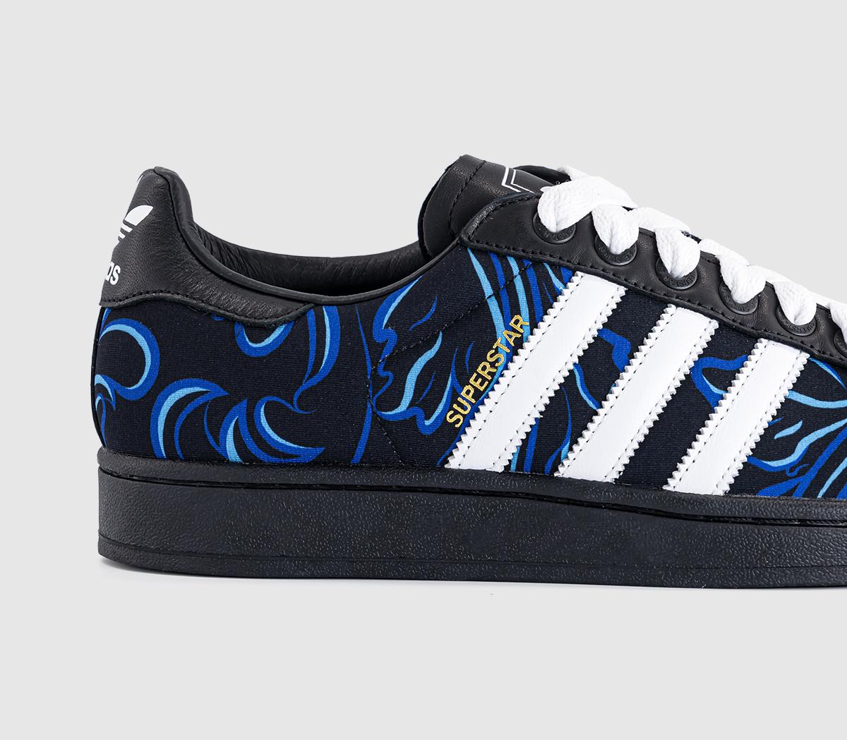 adidasSuperstar II TrainersAfa Away Core Black White Lucid Blue