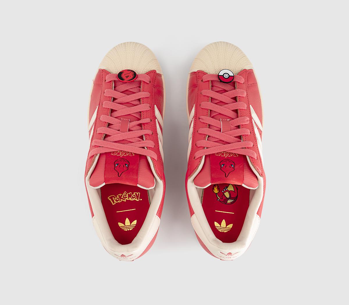 adidasAdidas X Pokemon Superstar II TrainersPokemon Preloved Scarlet Cream White