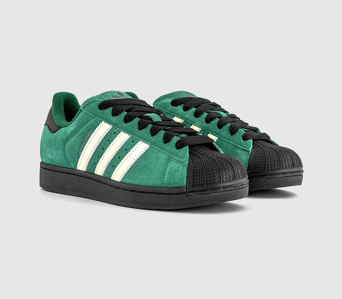 adidas Superstar Ii Trainers Collegiate Green Cream White Black