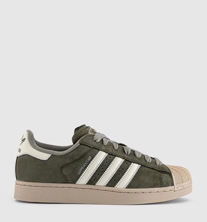 adidas Superstar II Trainers Olive Strata Offwhite Stone Khaki