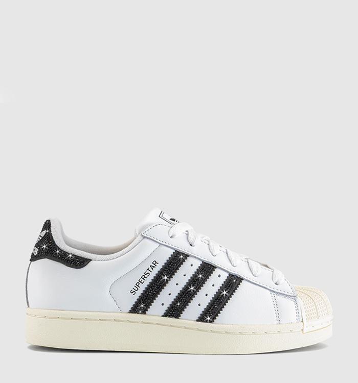 adidas Superstar II Trainers Crystal Cream Black