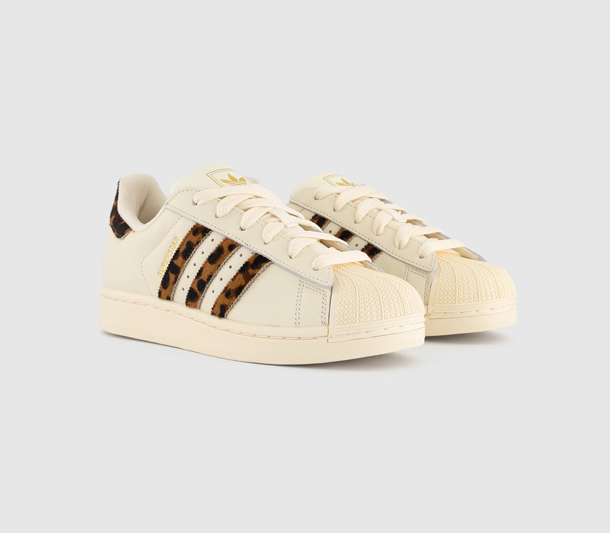 adidasSuperstar II Trainers adidasSuperstar II TrainersCream White Leopard Print