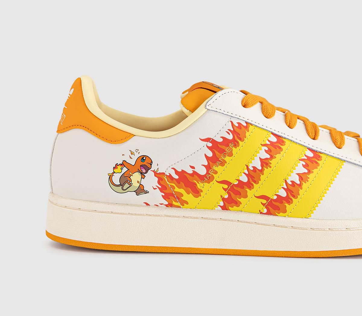 adidasSuperstar Ii TrainersPokemon Cream White Shock Yellow Bright Orange
