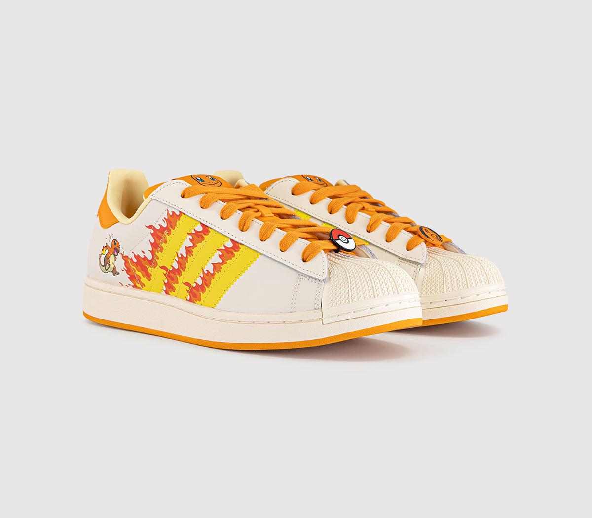 adidasSuperstar Ii TrainersPokemon Cream White Shock Yellow Bright Orange