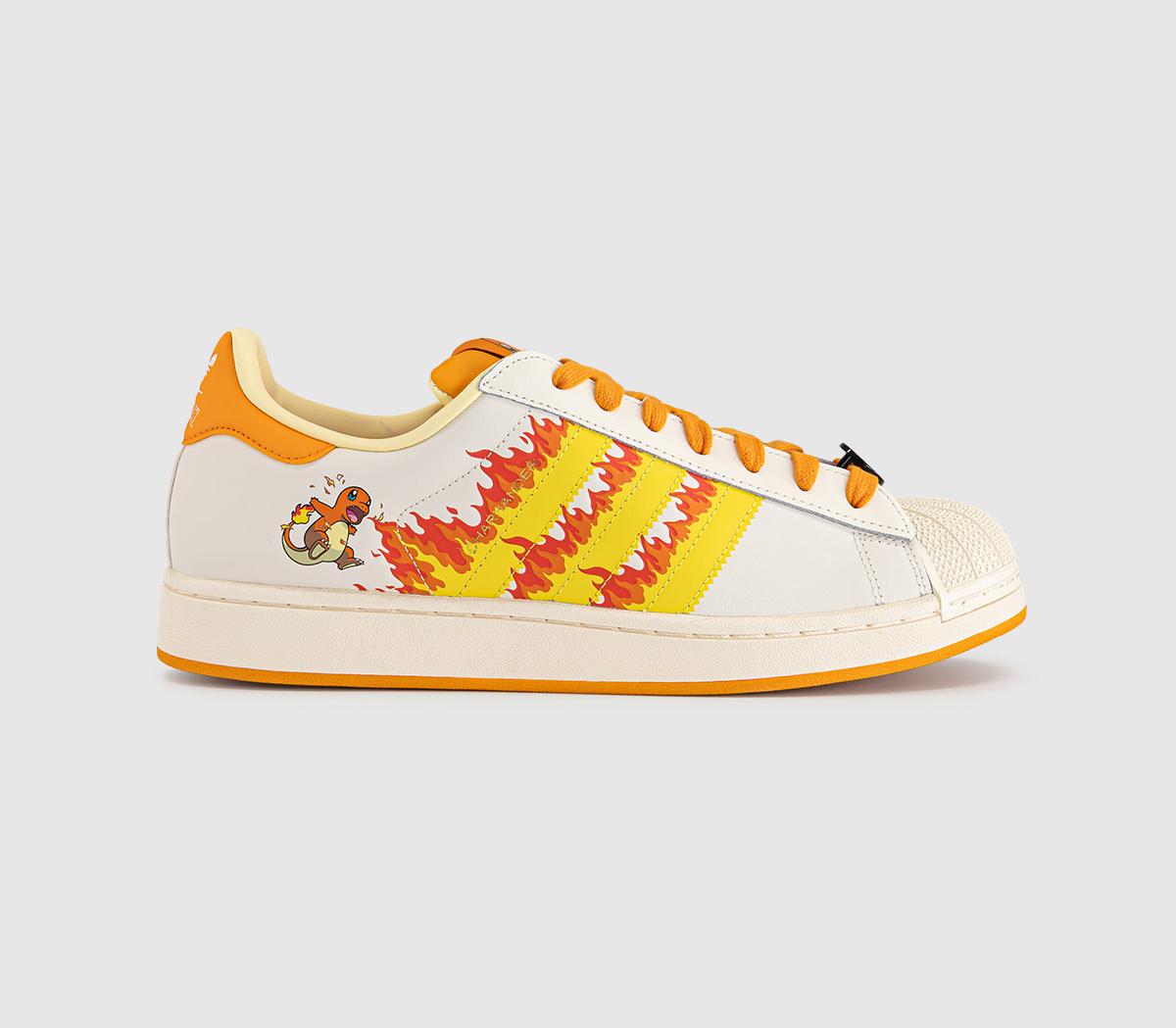 adidasSuperstar Ii TrainersPokemon Cream White Shock Yellow Bright Orange