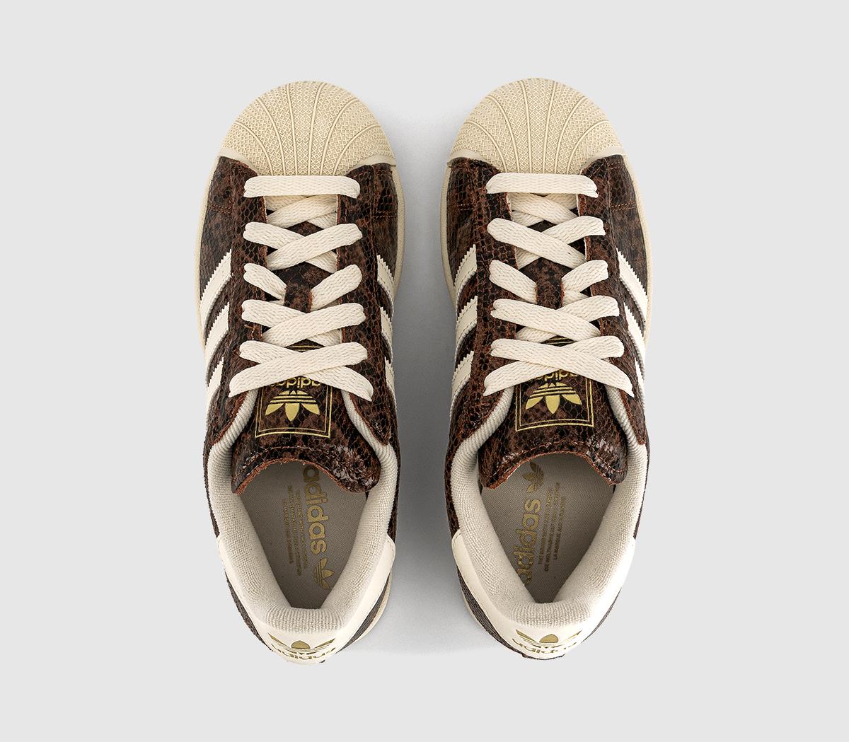 adidasSuperstar Ii TrainersSnake Print Preloved Brown