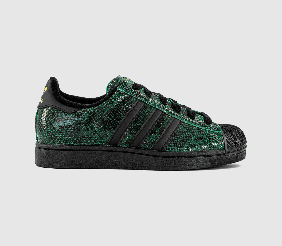 adidasSuperstar II TrainersSnake Print Collegiate Green Black Gold Metallic
