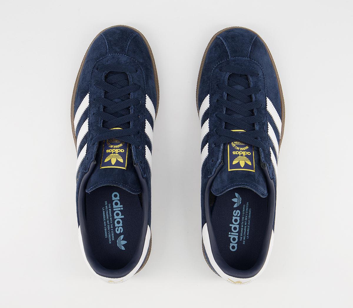 adidas Munchen Trainers Navy White Gum - Men's Terrace Trainers