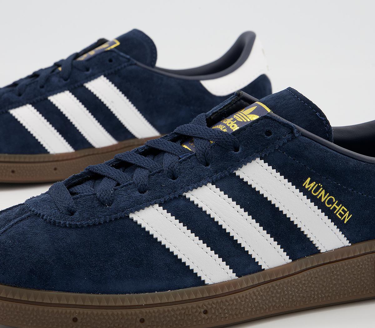 adidas Munchen Trainers adidas Munchen Trainers Navy White Gum
