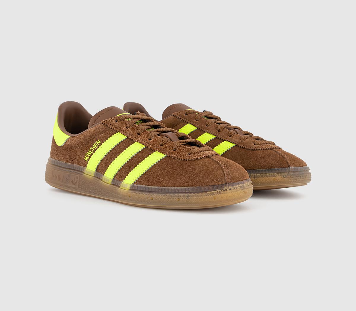adidasMunchen TrainersPreloved Brown Solar Yellow Gum