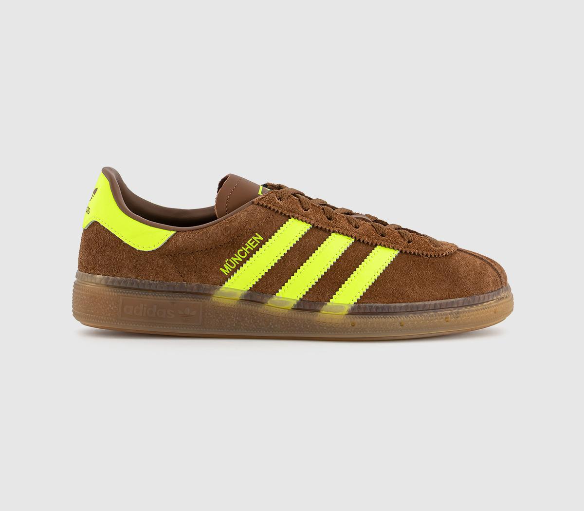 adidasMunchen TrainersPreloved Brown Solar Yellow Gum