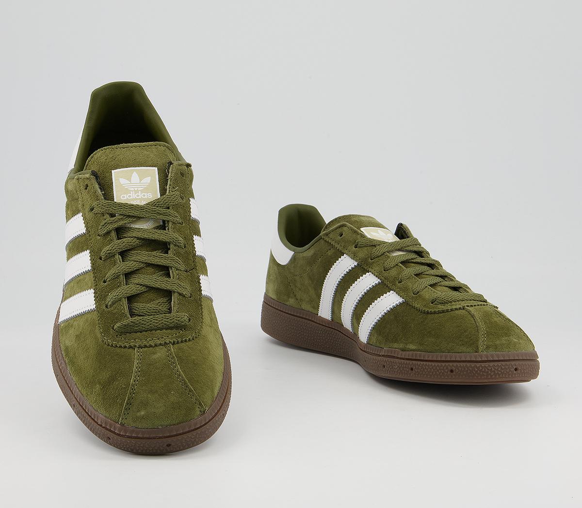 adidas Munchen Trainers adidas Munchen Trainers Olive White Gum