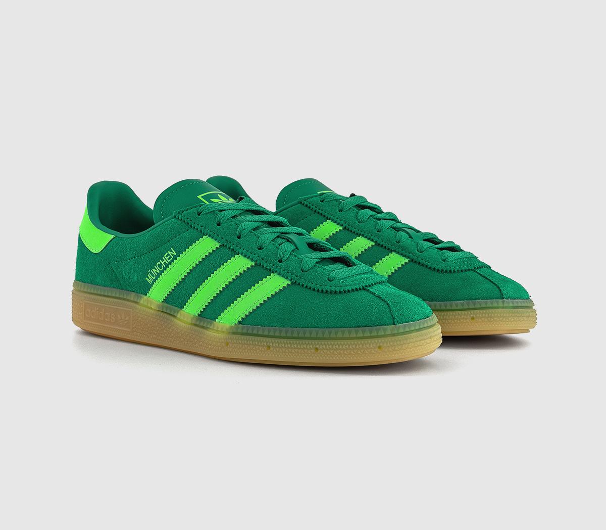 adidasMünchen TrainersCourt Green Lime Burst Gum