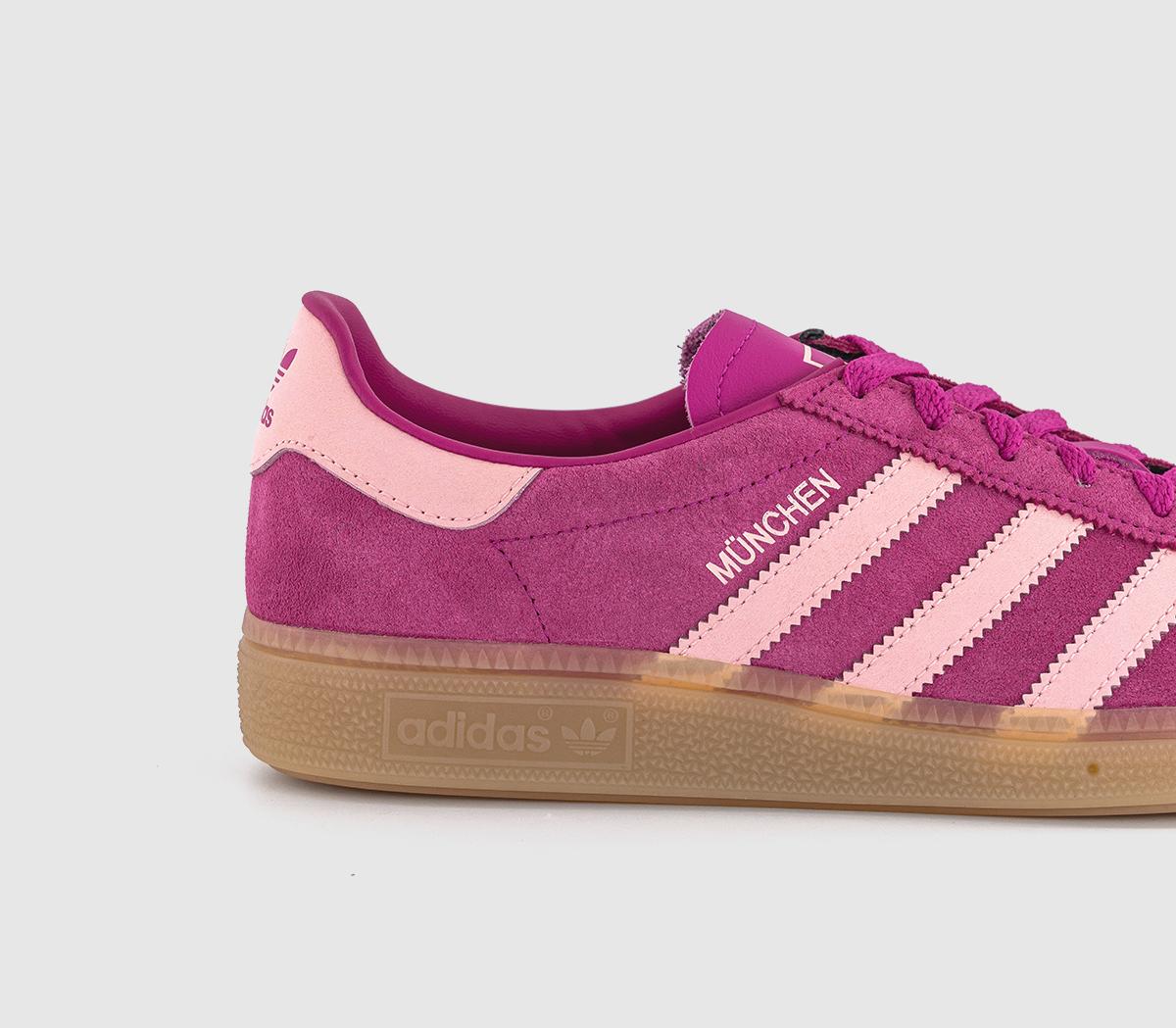 adidas München Trainers Semi Lucid Fuchsia Glow Pink Gum - Women's