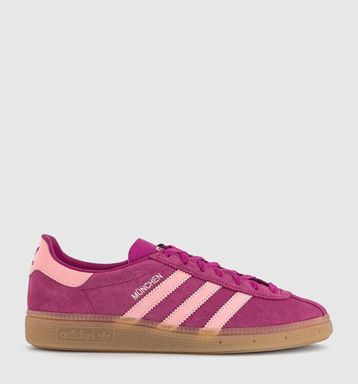 adidas München Trainers Semi Lucid Fuchsia Glow Pink Gum
