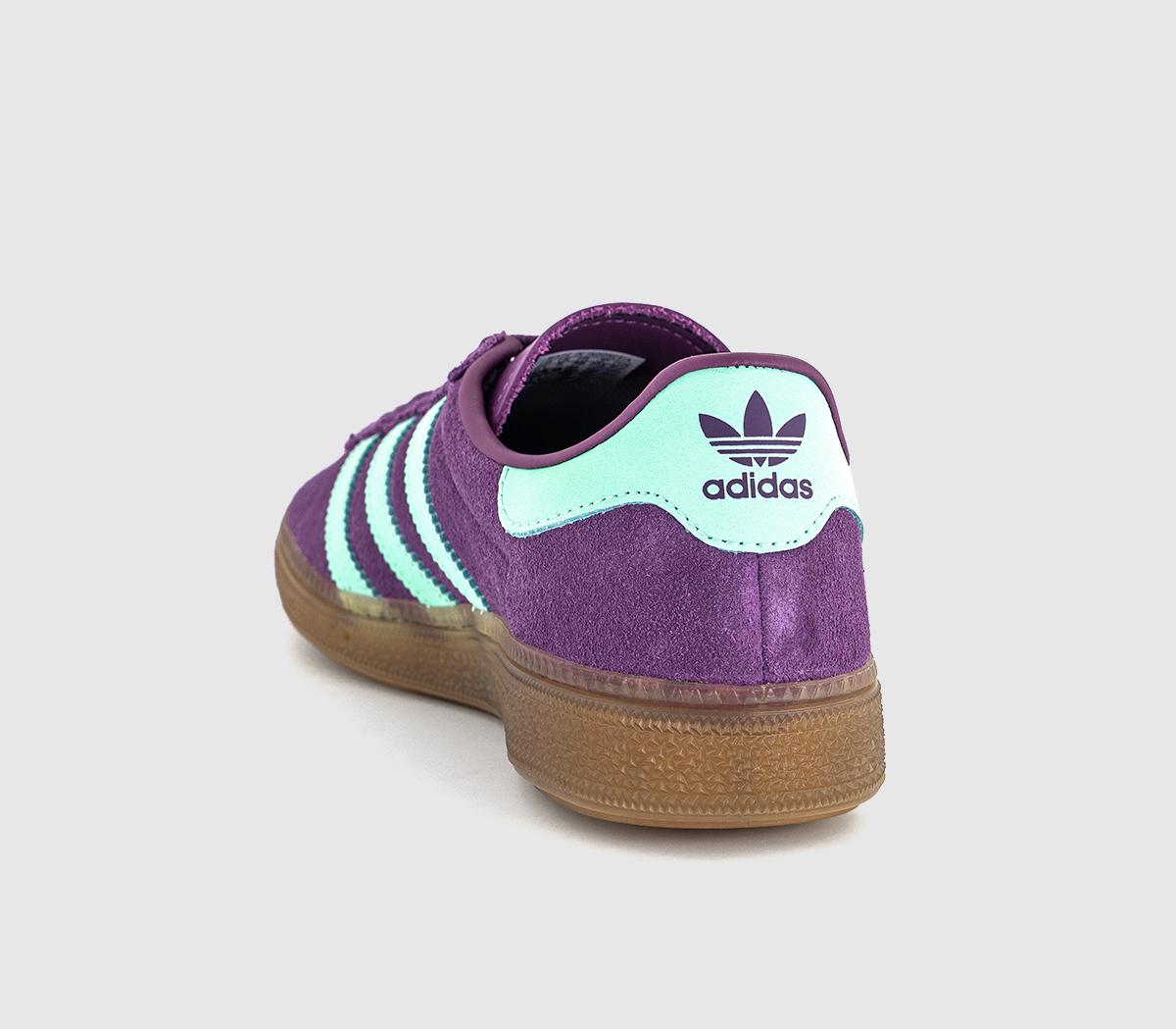 adidasMunchen TrainersRich Mauve Clear Mint Gum