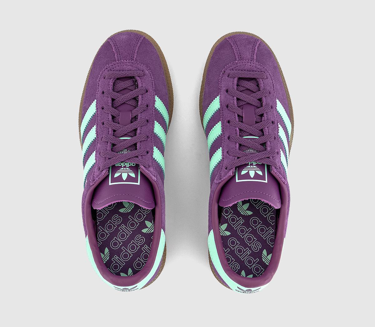 adidasMunchen TrainersRich Mauve Clear Mint Gum