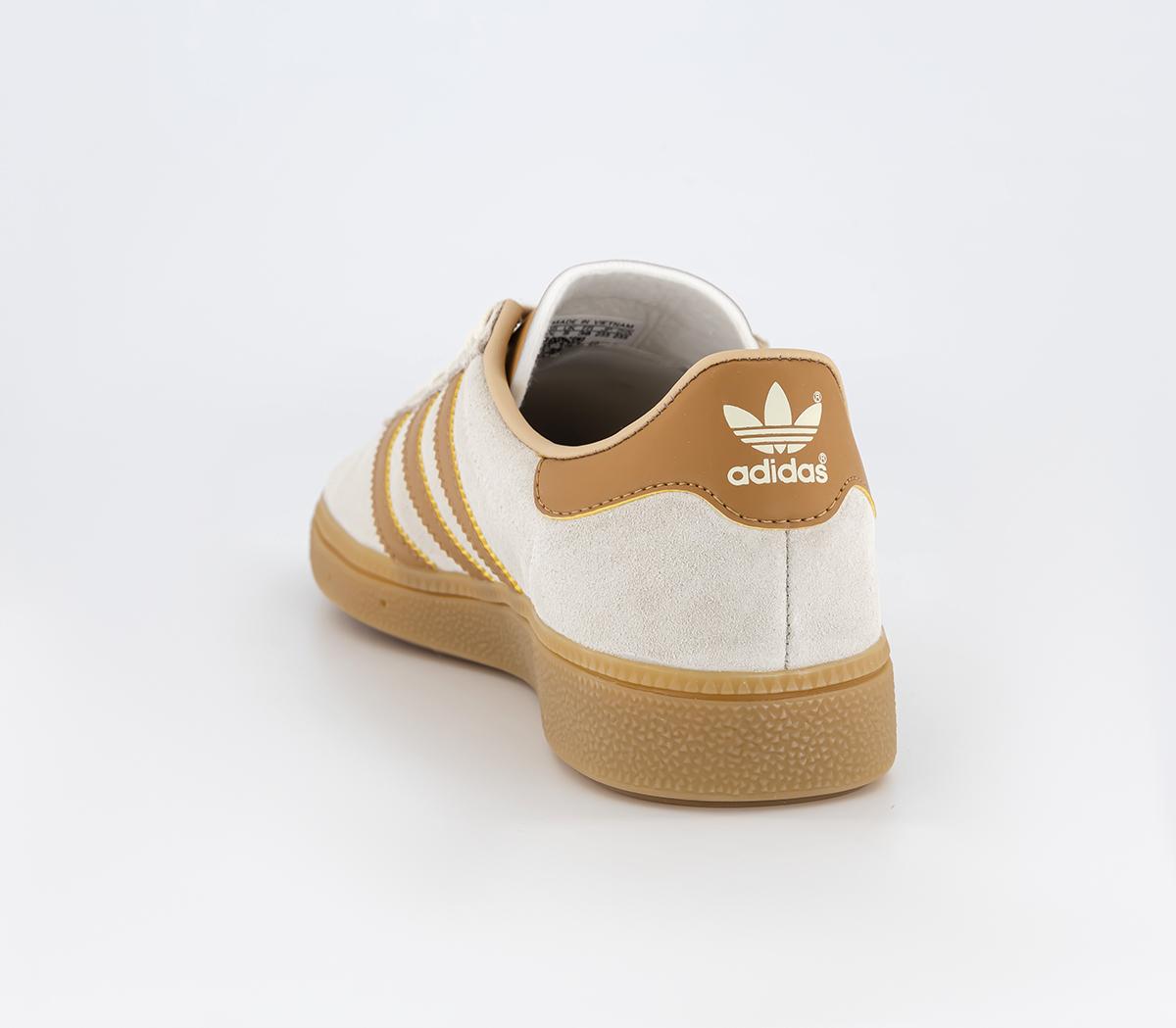 adidas Munchen Trainers Cream White Mesa Gum - Men's Trainers