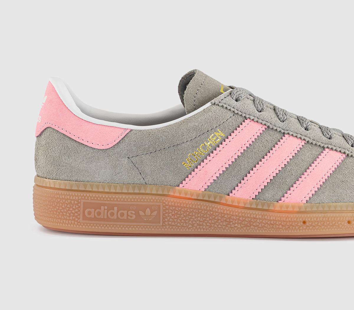 adidasMunchen TrainersSilver Pebble Glory Pink Orbit Grey