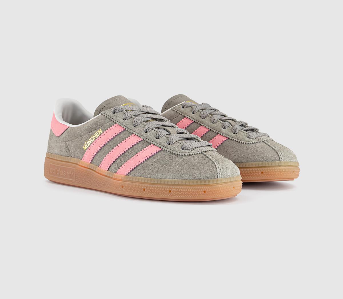 adidasMunchen TrainersSilver Pebble Glory Pink Orbit Grey