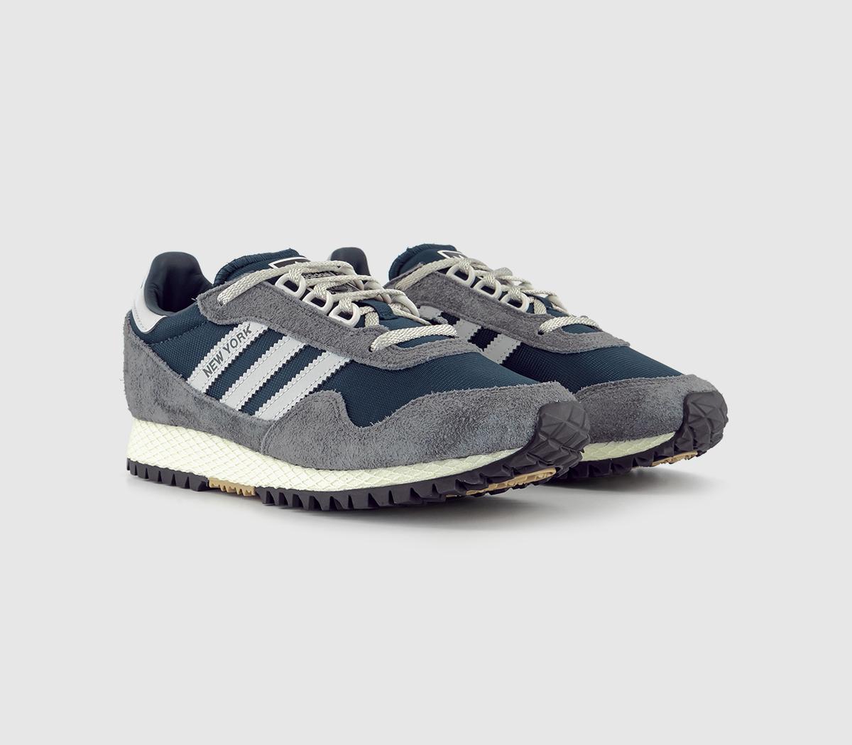 adidasNew York TrainersAurora Ink Grey One Core Black