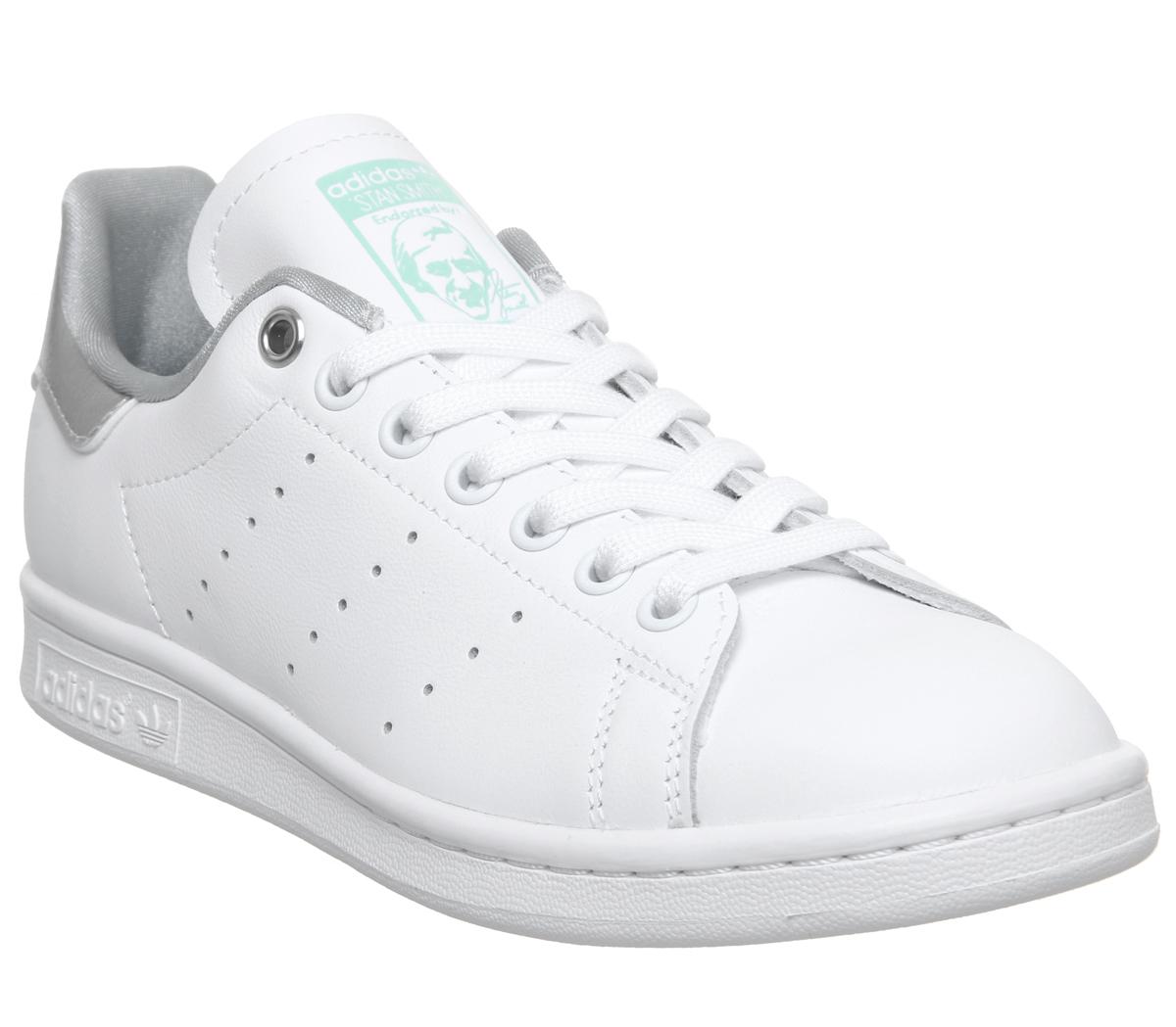 adidas Stan Smith Trainers White Silver Metallic Women s Trainers