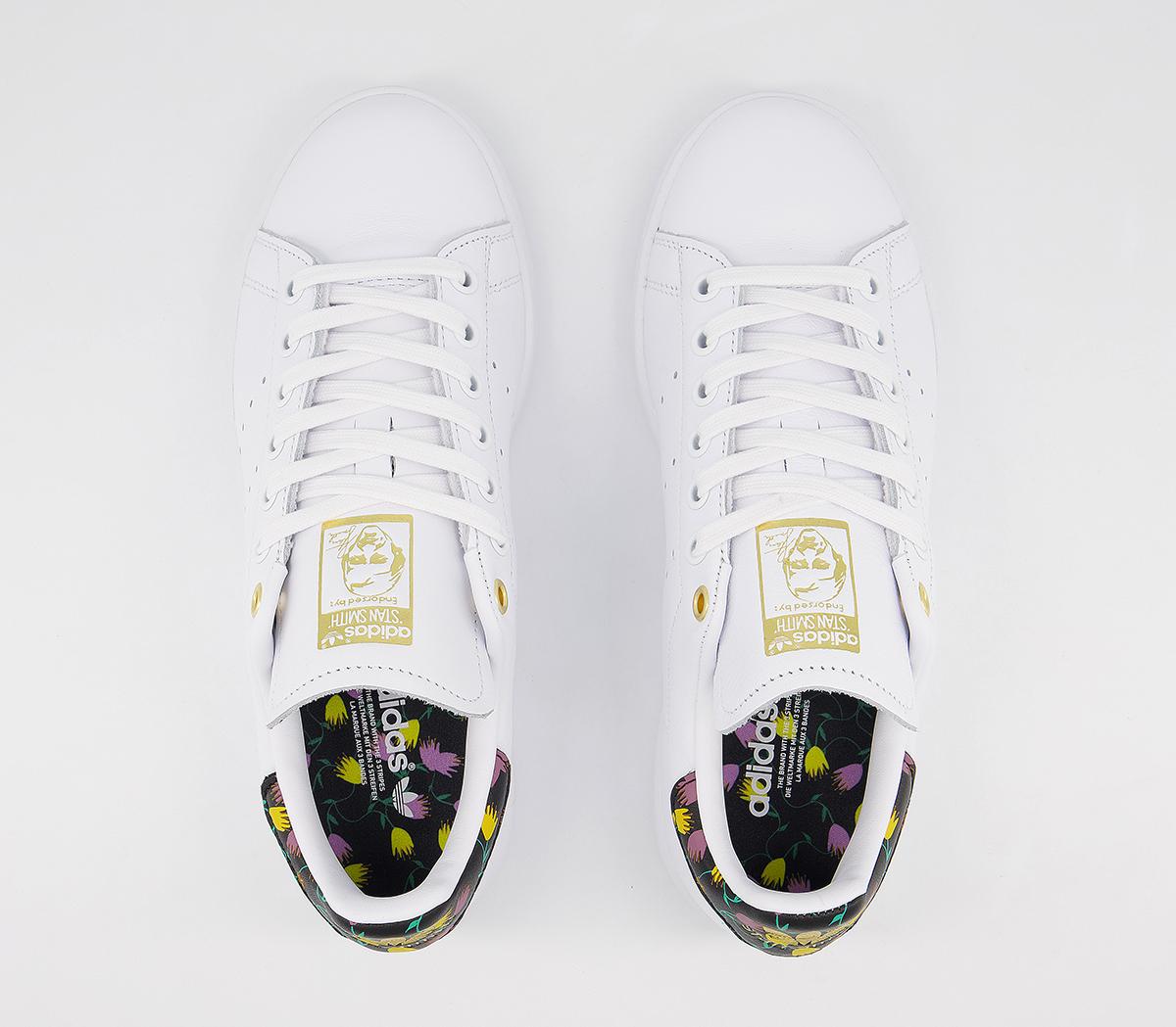 adidasStan SmithWhite Black Pink Yellow