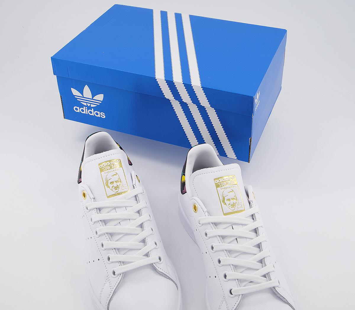 adidasStan SmithWhite Black Pink Yellow