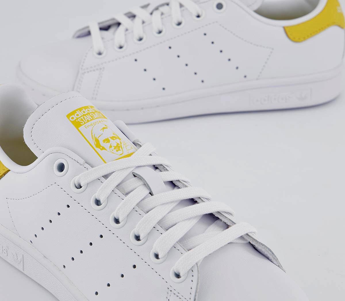 adidas Stan Smith Trainers White White Core Yellow F - Women's Trainers