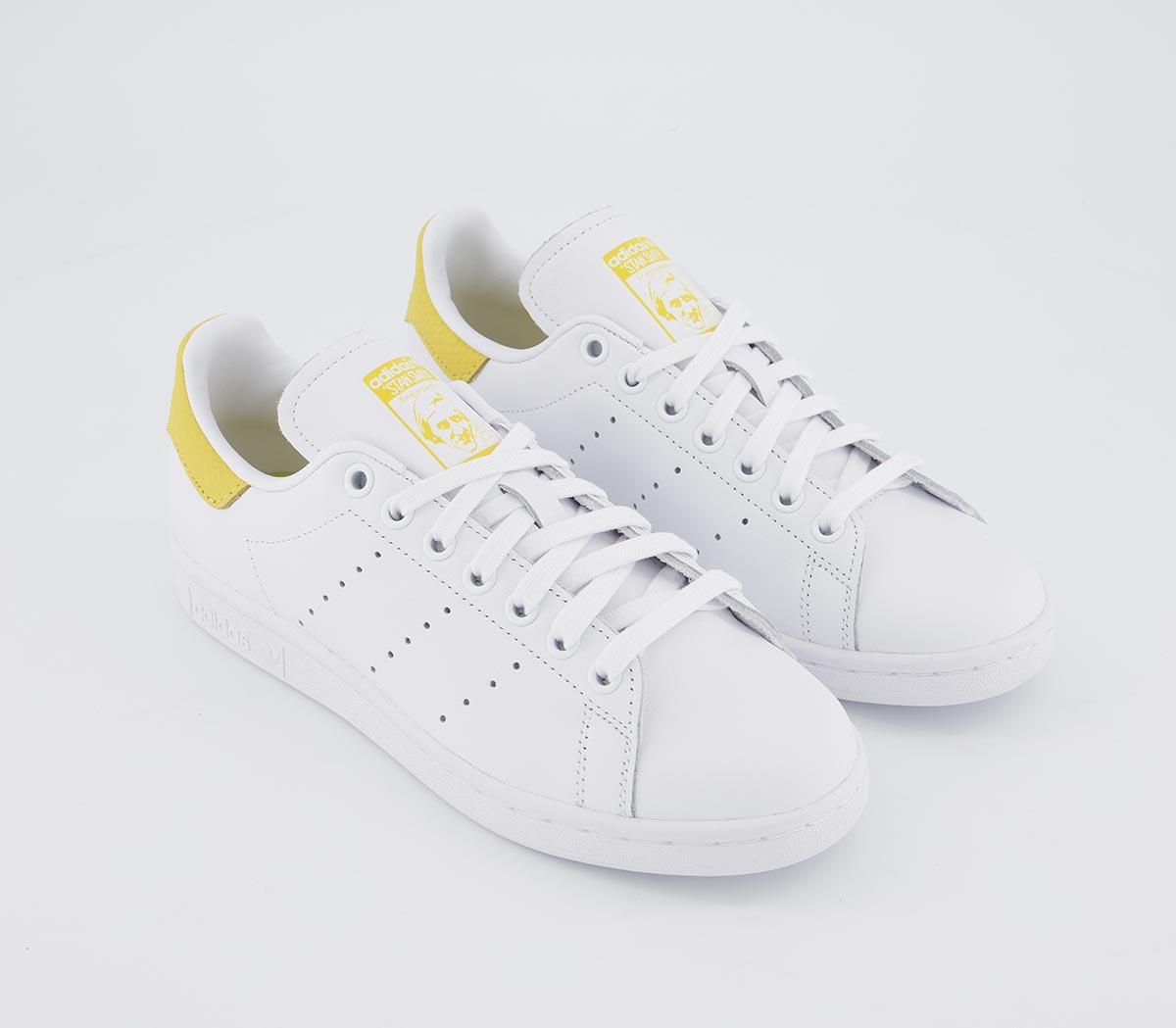adidas Stan Smith Trainers White White Core Yellow F - Women's Trainers