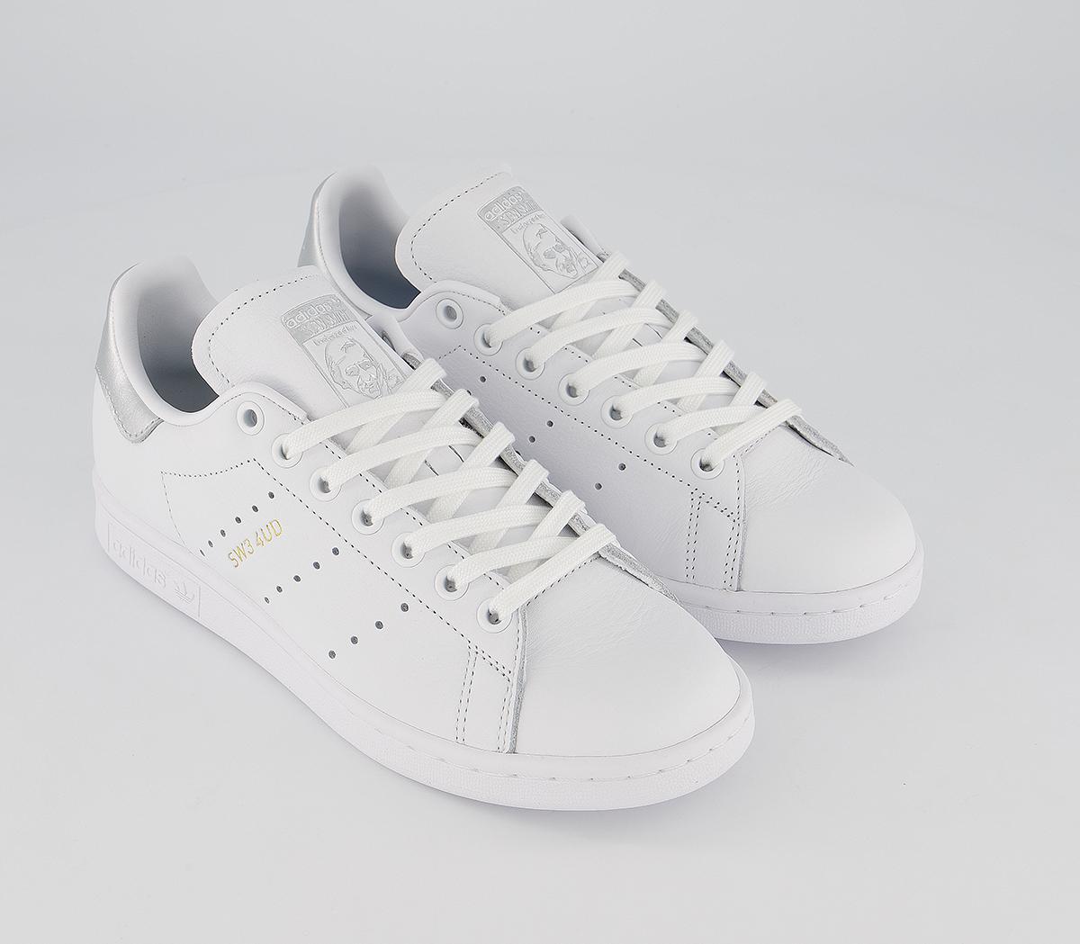 adidas Stan Smith Trainers White Silver Metallic Sw3 4ud Exclusive ...