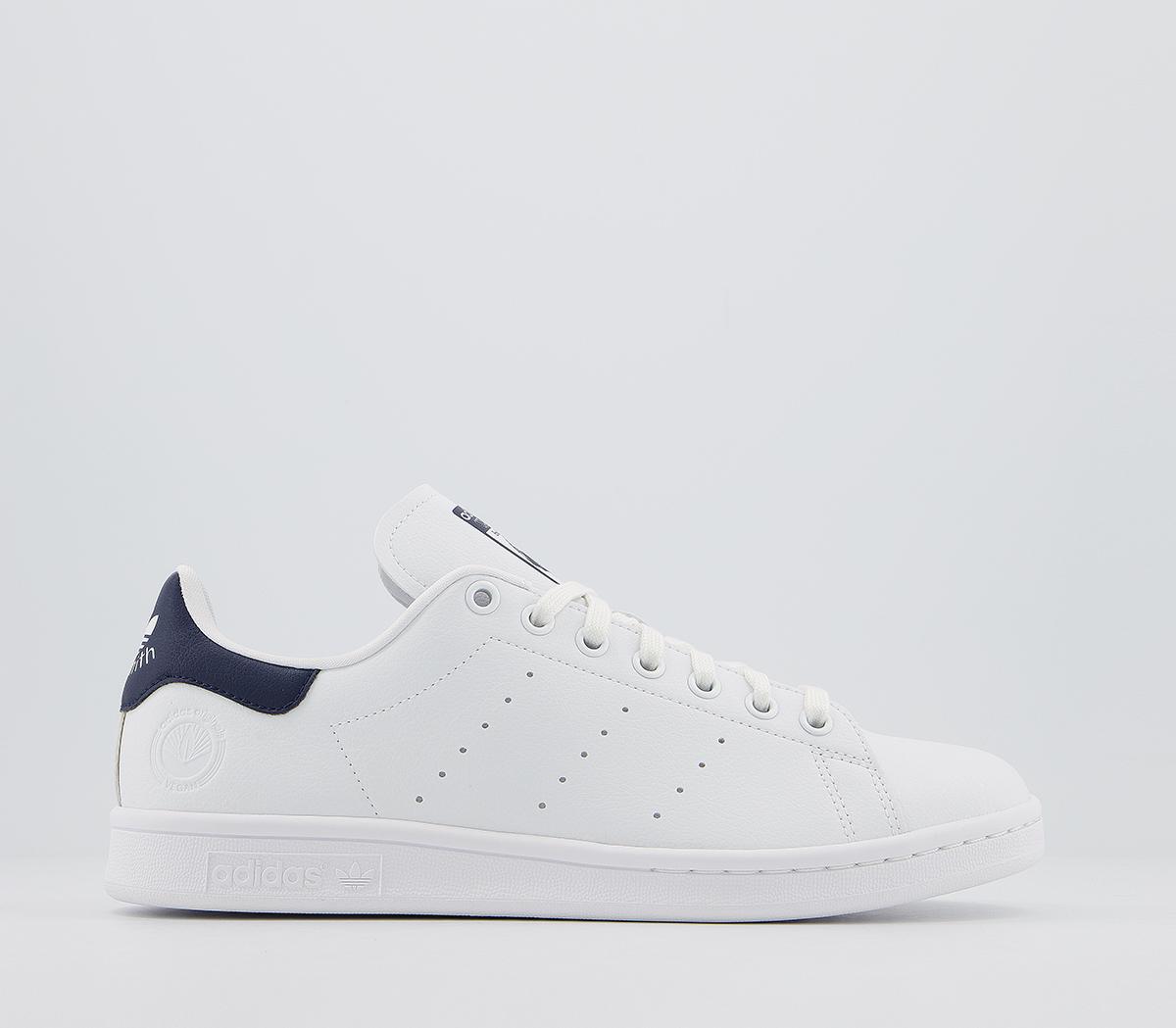 Adidas originals stan smith shop trainers in white and navy