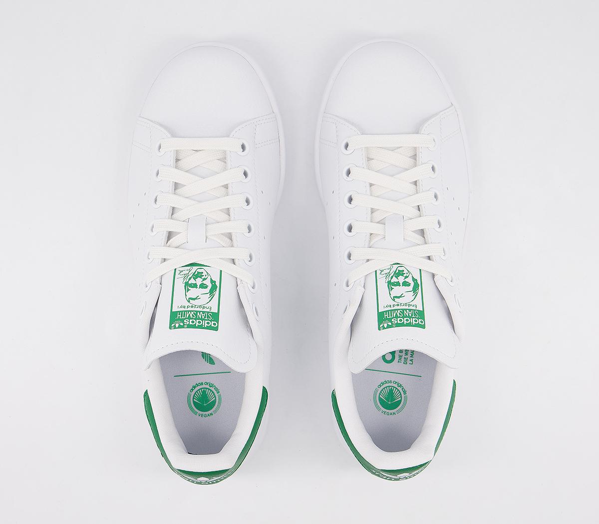 adidas Stan Smith Trainers White Green White Vegan - Unisex Sports